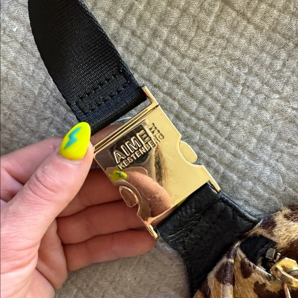 Aimee Kestenberg Leopard Print Belt Bag with Gold Buckle - Picture 3 of 4